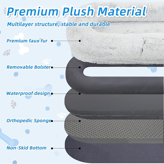 Human dog bed large dog bed