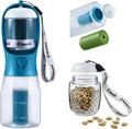 Example proDog Water Bottle with Food Container & Poop Bag Holder, Travel Water Bowl, Portable Pet Dispenser, Dog Gifts Stuff Accessories Items, Puppy Essentials for Yorkie Chihuahua Walking Hikingduct